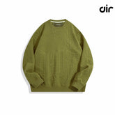 Men's Green Textured Sweatshirt