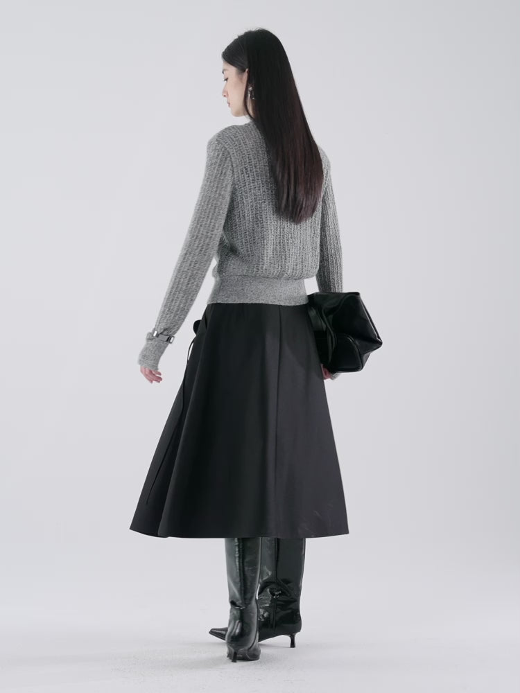 Women's Slim-Fit Openwork Knit Cardigan