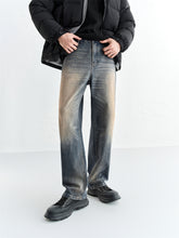 Men's Vintage Contrast Straight Jeans