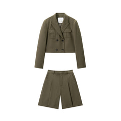 Women's Cropped Structured Suit Set