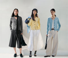 Women's Short V-Neck Embroidered Cardigan