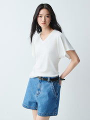 Women's Lyocell-Blend V-Neck T-Shirt