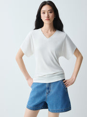 Women's Lyocell-Blend V-Neck T-Shirt