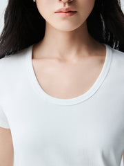 Women's Slim-Fit Antibacterial U-Neck T-Shirt