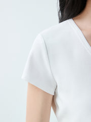 Women's Slim-Fit Antibacterial U-Neck T-Shirt