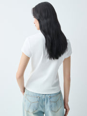Women's Slim-Fit Antibacterial U-Neck T-Shirt