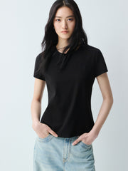 Women's Slim-Fit Antibacterial U-Neck T-Shirt