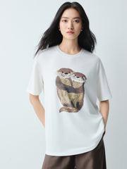 Women's Loose-Fit Cartoon Graphic T-Shirt