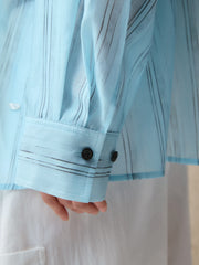 Women's Lightweight Lyocell-Blend Vertical Stripe Shirt
