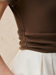 Women's Slim-Fit Contrast Knit Dress
