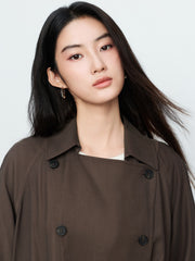 Women's Vintage Double-Breasted Trench Coat