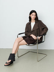 Women's Vintage Double-Breasted Trench Coat