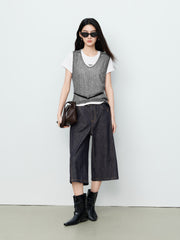Women's Casual Detachable-Sleeve Knit Top