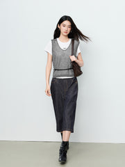 Women's Casual Detachable-Sleeve Knit Top