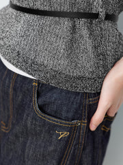 Women's Casual Detachable-Sleeve Knit Top