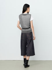 Women's Casual Detachable-Sleeve Knit Top
