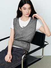 Women's Casual Detachable-Sleeve Knit Top