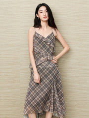 Women's Boho Girl Plaid Camisole