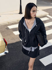 Women's  Collegiate Plaid Sweatshirt & Skirt Set