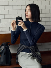 Women's Casual Seam-Detail Slim-Fit Knit Cardigan