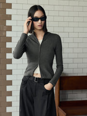 Women's Casual Seam-Detail Slim-Fit Knit Cardigan