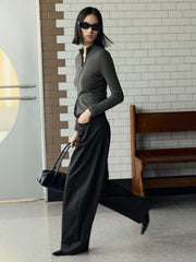 Women's Casual Seam-Detail Slim-Fit Knit Cardigan