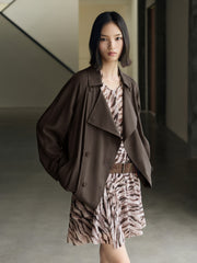 Women's Vintage Double-Breasted Trench Coat