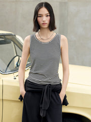 Women's Casual Waist-Cinching Tencel Sweatshirt Set