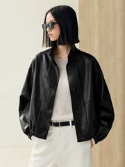 Women's Vintage Sheen Faux-Sheepskin  Jacket