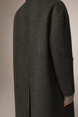 Men's Double-Breasted Alpaca Blend Coat