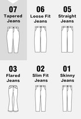 Men's Washed Tapered Jeans