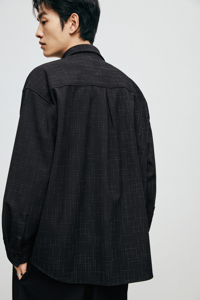 Men's Tweed-Style Textured Shirt