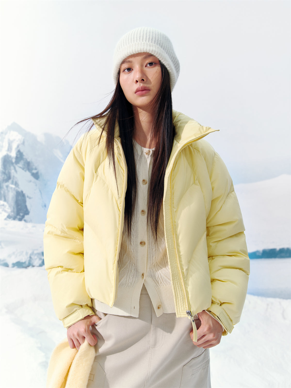 Women's Short Oversized Quilted Down Jacket