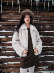Women's Short Faux Fox Fur Jacket