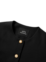 Women's Chanel-Style Commuter Short Sleeve Dress