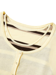 Women's Striped Tank and Knit Top Set