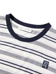 Women's Oversized Drop-Shoulder Striped T-Shirt  [Available only in China]