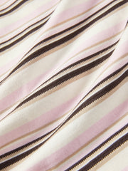 Women's Striped Embroidered Short-Sleeve T-Shirt