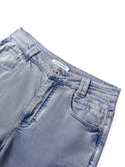 Women's Washed High-Waist Wide-Leg Jeans
