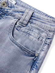 Women's Washed High-Waist Wide-Leg Jeans