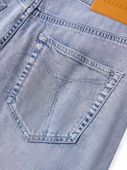 Women's Washed High-Waist Wide-Leg Jeans