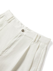 Women's Tencel Wide-Leg White Jeans  [Available only in China]