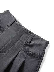 Women's Tencel Wide-Leg Curved Cut Suit Trousers