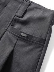 Women's Tencel Wide-Leg Curved Cut Suit Trousers