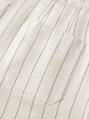 Women's Casual High Waist Vertical Stripe Pants