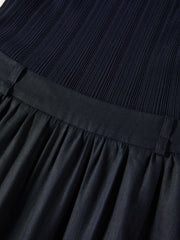 Women's Linen-Blend Paneled Sleeveless Dress