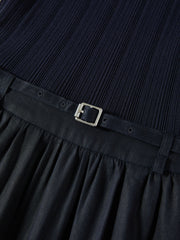 Women's Linen-Blend Paneled Sleeveless Dress