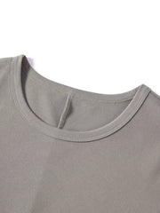 Women's Solid Knit Dress with Tie-Waist Detail