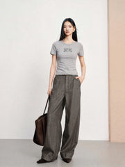 Women's Vintage Slim-Fit Cropped Tencel T-Shirt
