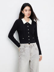 Women's Chanel-Style Faux-Layer Knit Cardigan